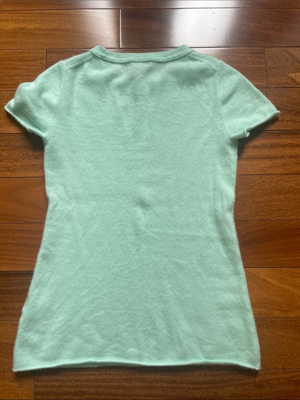 J. Crew Mint Green Short-Sleeve Cashmere Sweater - Picture 3 of 5
